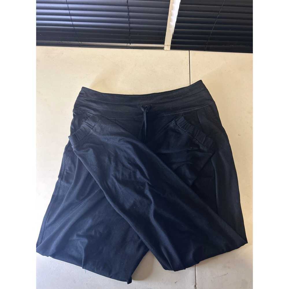 Lole Joggers Women M Black Pleated Elastic Waist Athletic Lounge Casual Pants
